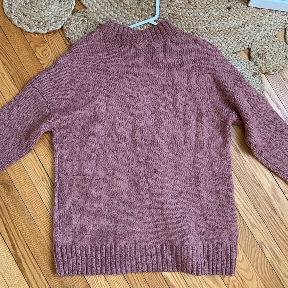 Rust/Pink Cable Knit Sweater size L - Picture 4 of 6